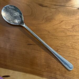 BEAD Design SHEFFIELD Made Silver Service Spoon 9.5” Cutlery / Flatware